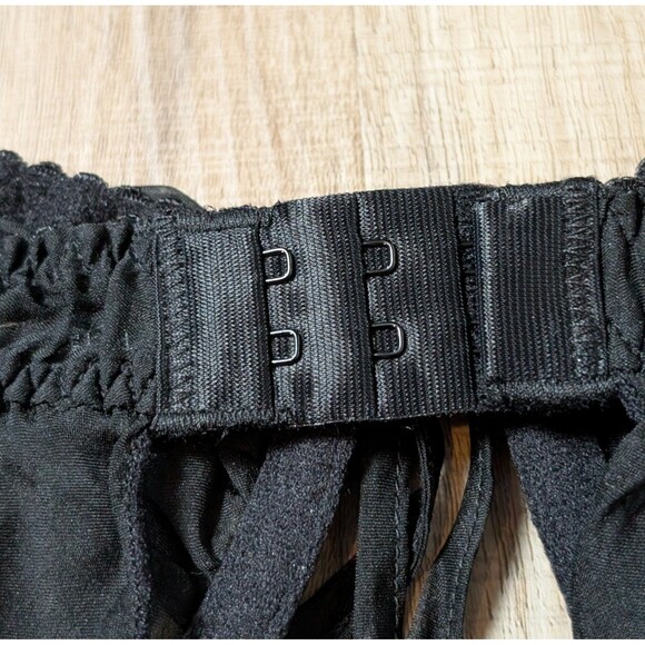 NWT Skims Romance Size M Babydoll Top Black Onyx 100% Silk Mesh Sheer - Picture 6 of 8